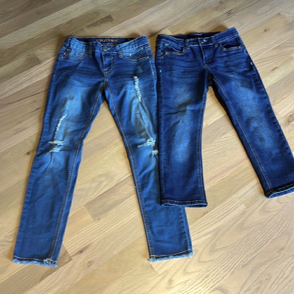2 Pairs Vigoss Girls Jeans Size 10